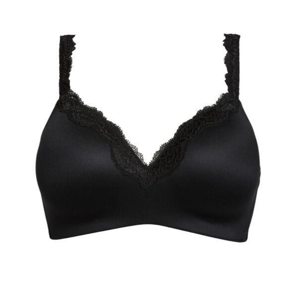 ^NWOT Wacoal Women's Softly Styled Wire Free T-Shirt Black Bra – Sz 34DDD - Picture 5 of 10